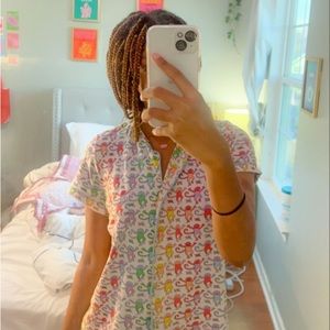 ⚠️ISO ⚠️rainbow monkey roller rabbit pajamas size xs small medium ether style